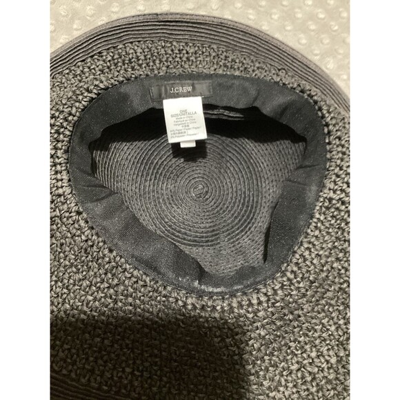 J. Crew NWOT Textured Summer Straw Hat Black One Size $69.50 - Picture 6 of 8